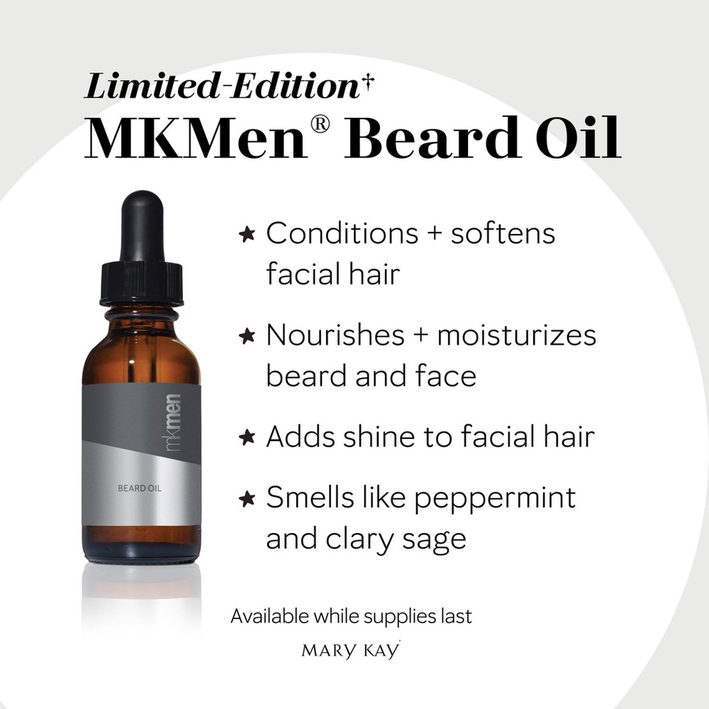 NWT Mary Kay® MKMen Beard Oil Nourishing Moisturizing Refreshing Also Women Gift
